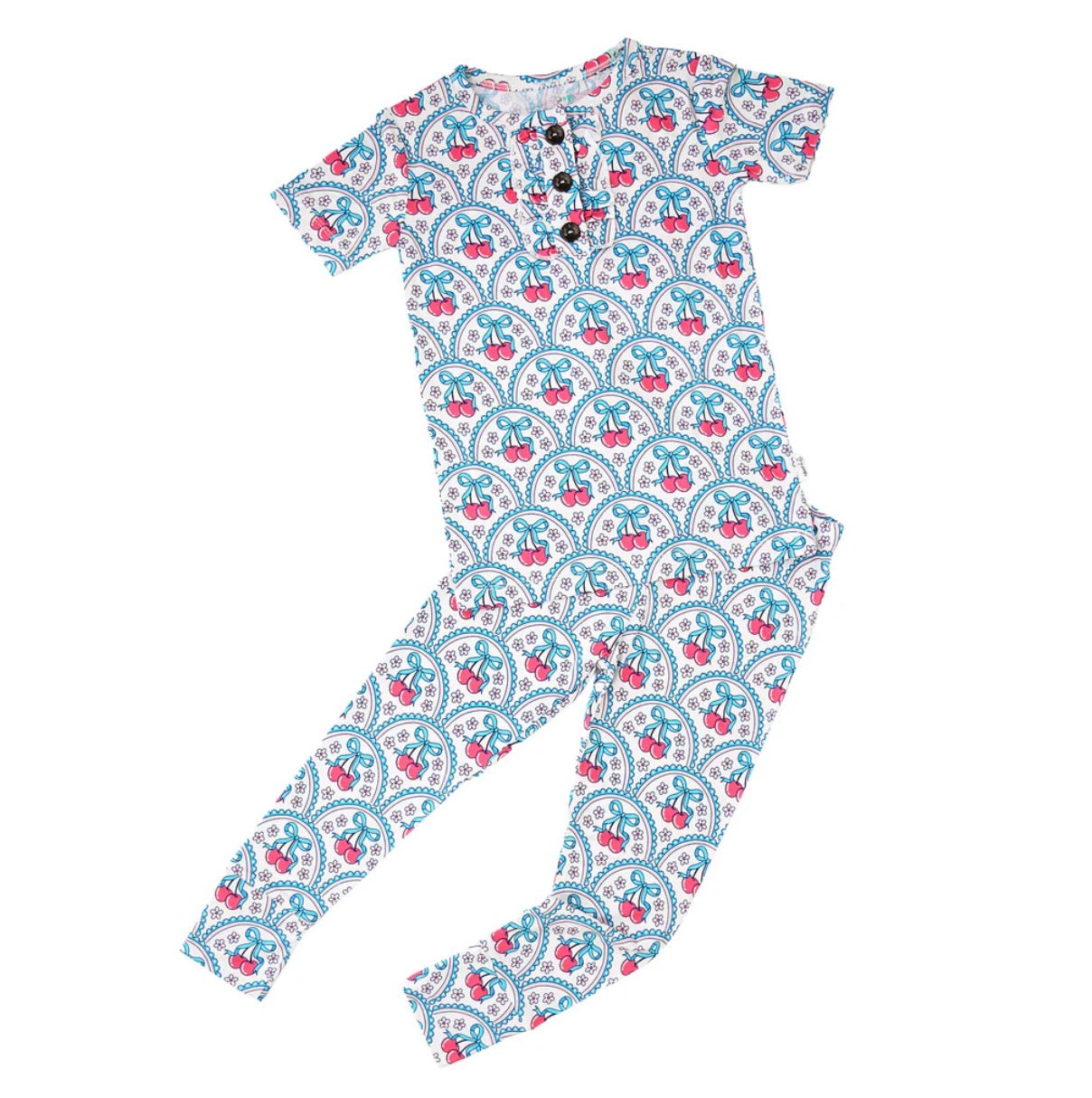 Cherry Ruffle Two Piece Set ~ Bamboo