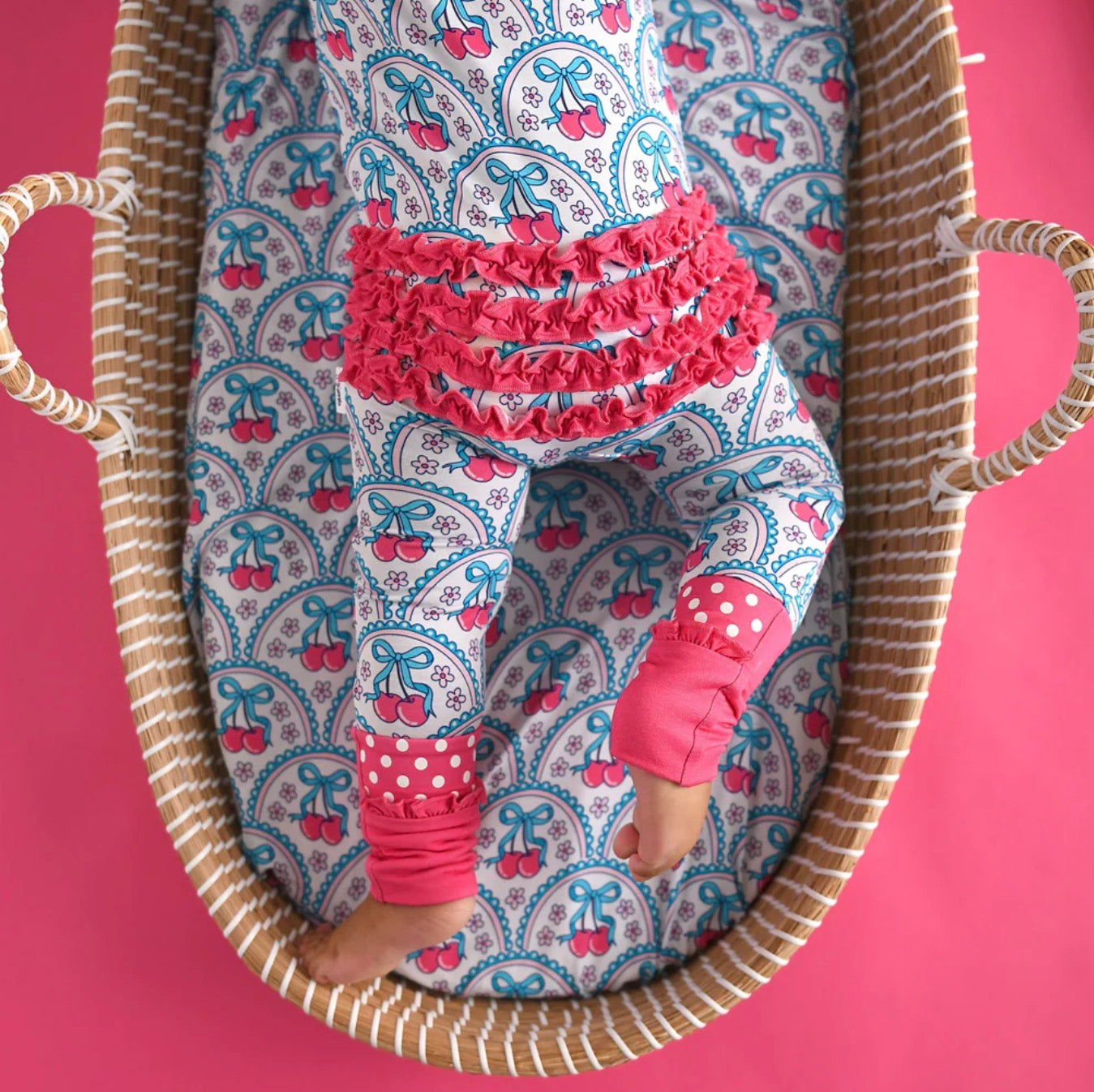 Cherry Ruffle Zip ~ Bamboo