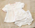 Charlie Pink Picot Trim Diaper Set