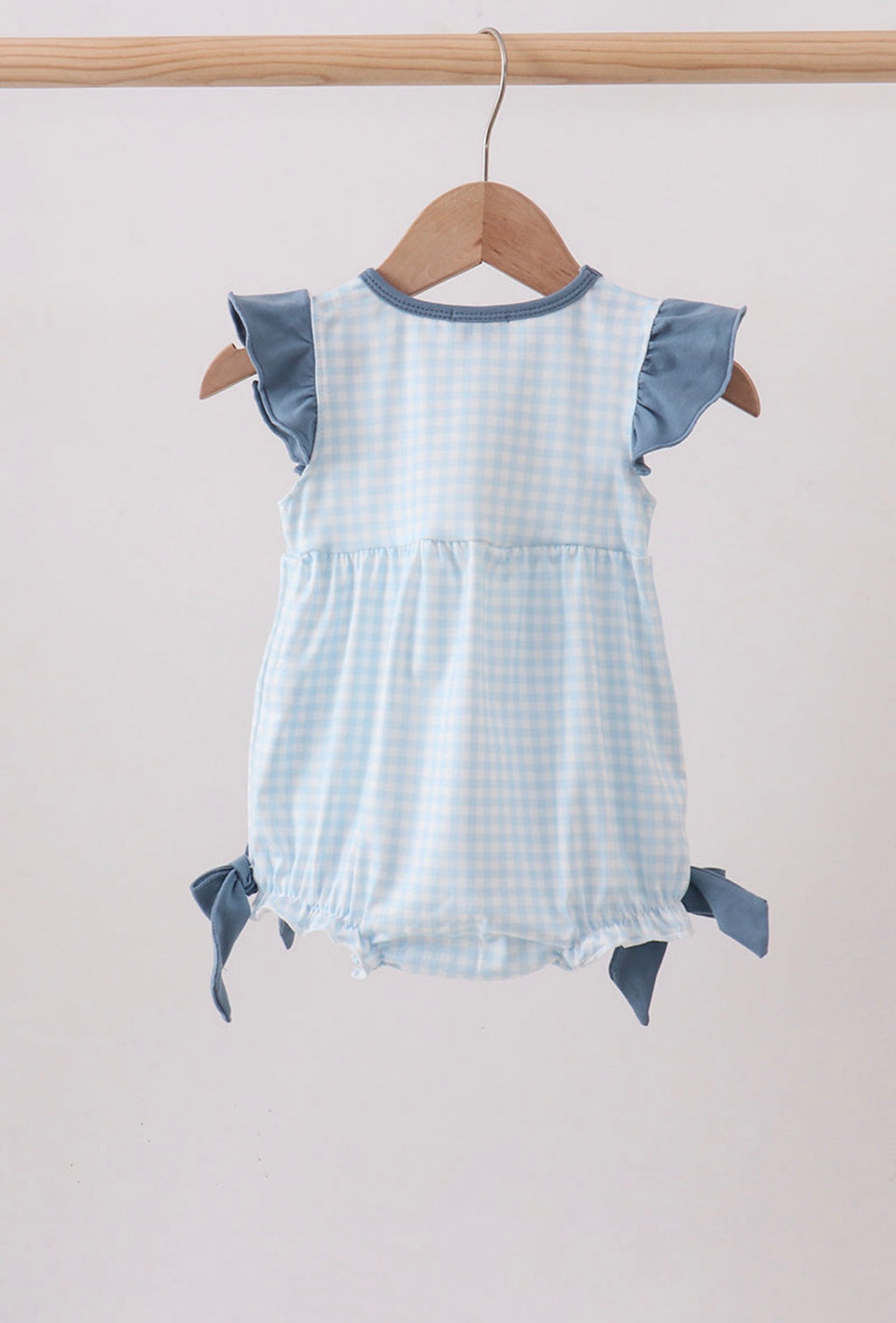 Blue Gingham Bow Bubble