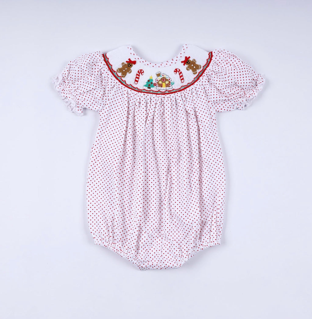 Gingerbread Hand Smocked Bubble
