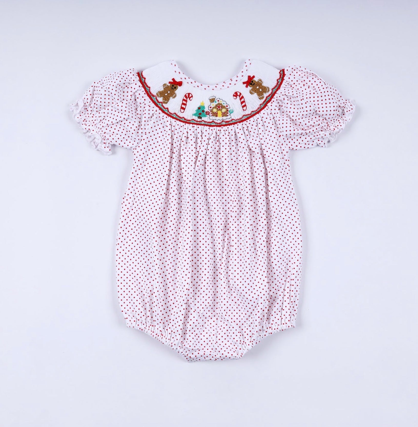 Gingerbread Hand Smocked Bubble