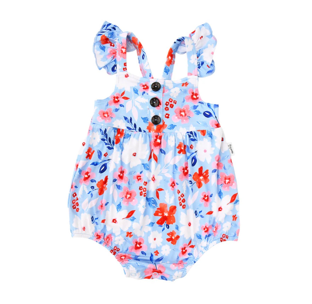 Blue Floral Bubble ~ Bamboo