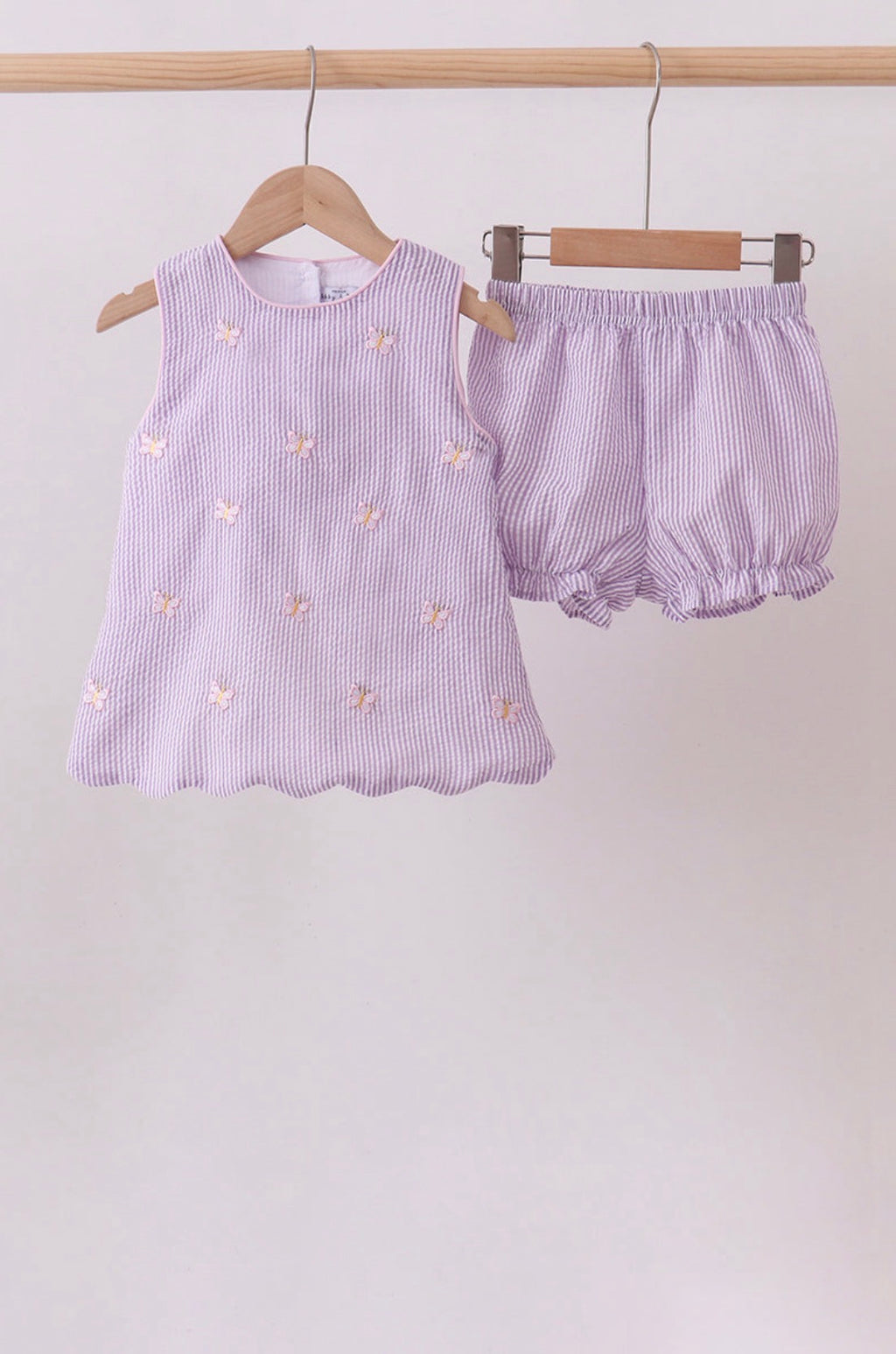 Butterfly Seersucker Shorts Set