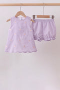 Butterfly Seersucker Shorts Set