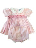 Lottie Gingham Diaper Set {Hand Smocked}