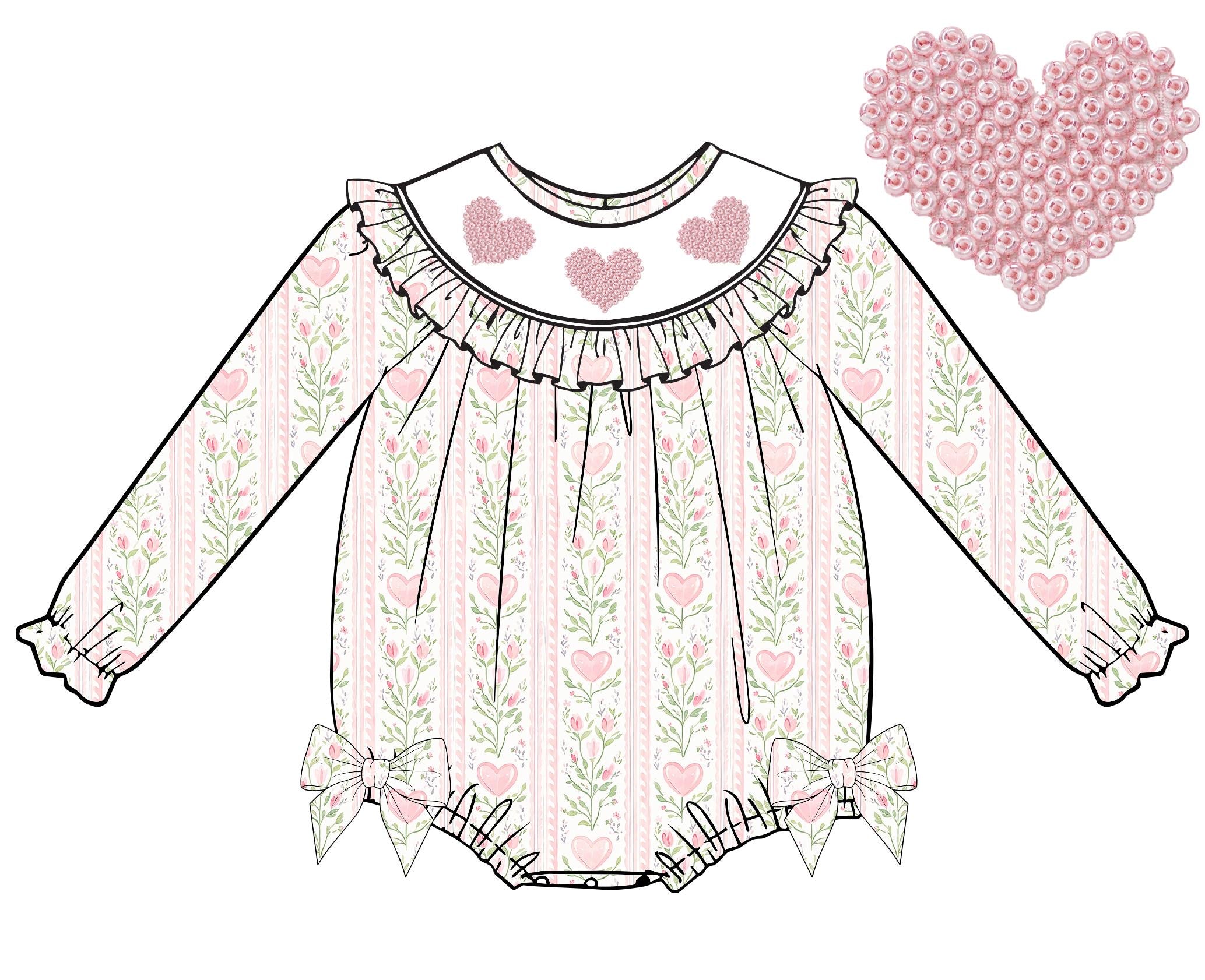 Beaded Hearts Bubble -- PRE ORDER {SB6}