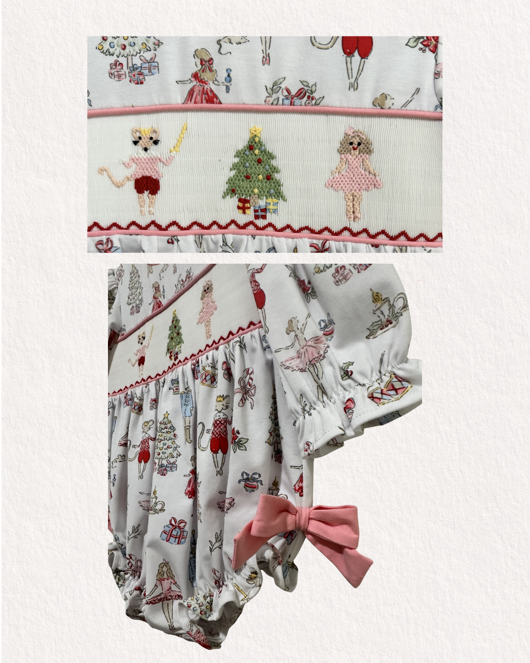 Cindy Character Christmas Bubble {Hand Smocked}