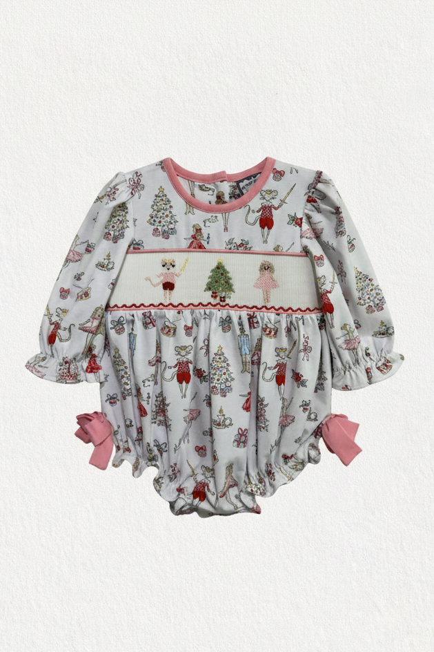 Cindy Character Christmas Bubble {Hand Smocked}