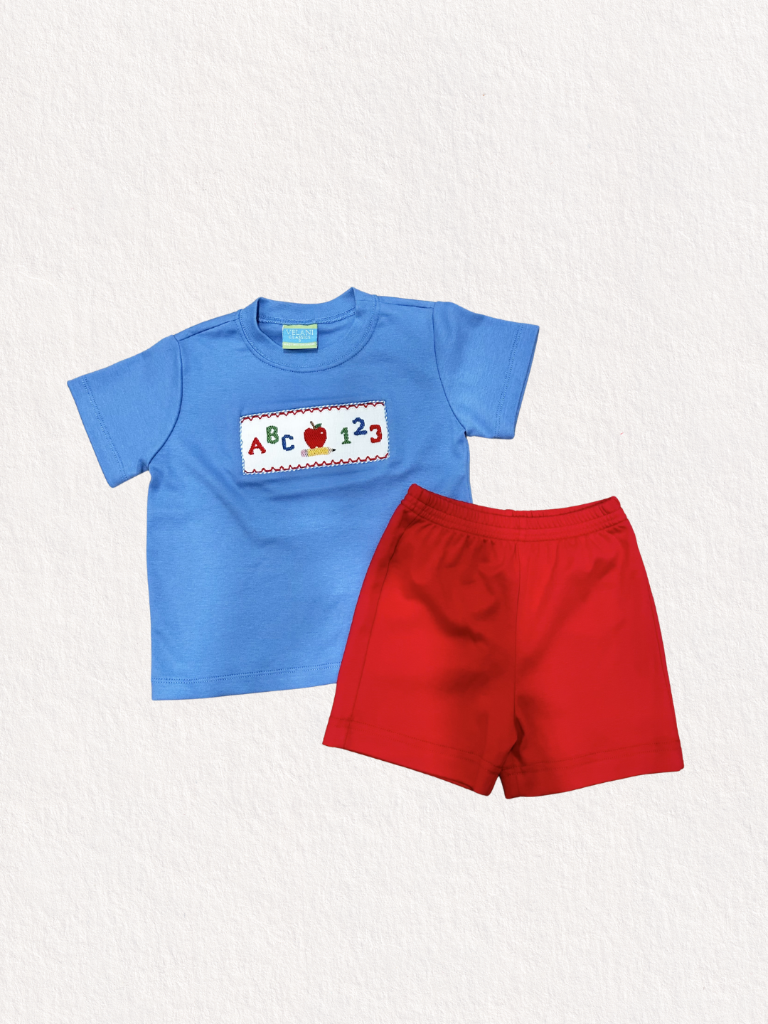 Boys Back School ABC Shorts Set