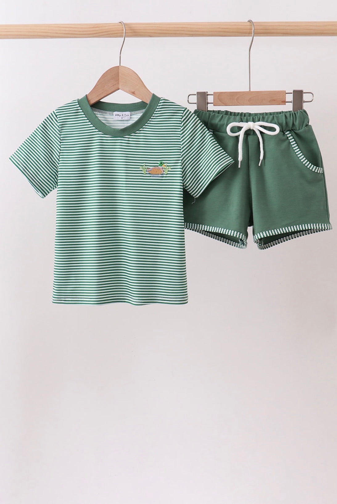 Green Duck Stripe Set