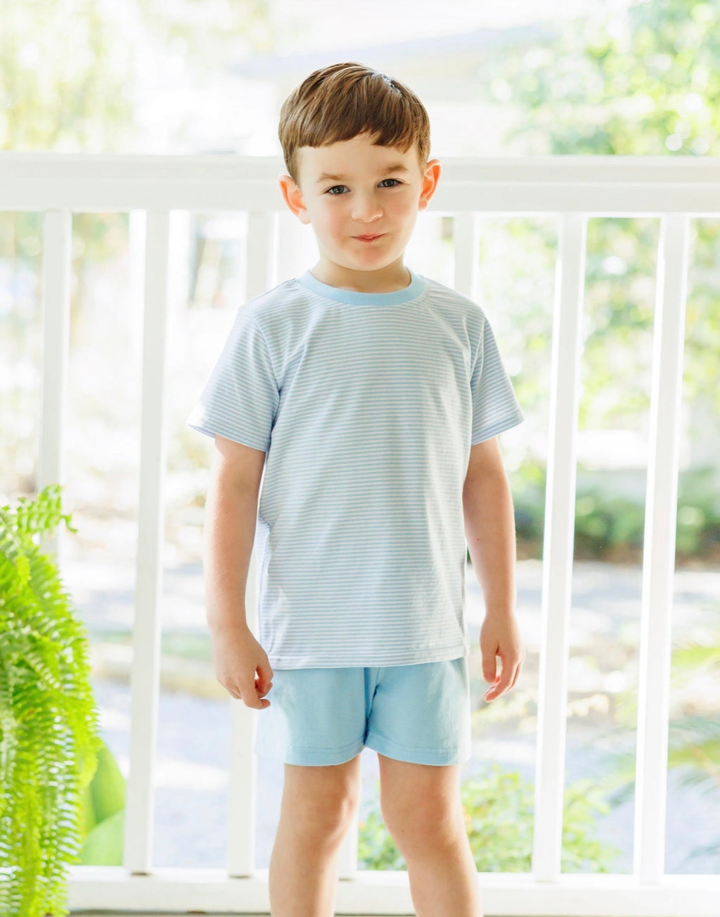 Graham Short Set - Light Blue Stripe