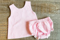 Baylor Pink Gingham Diaper Set