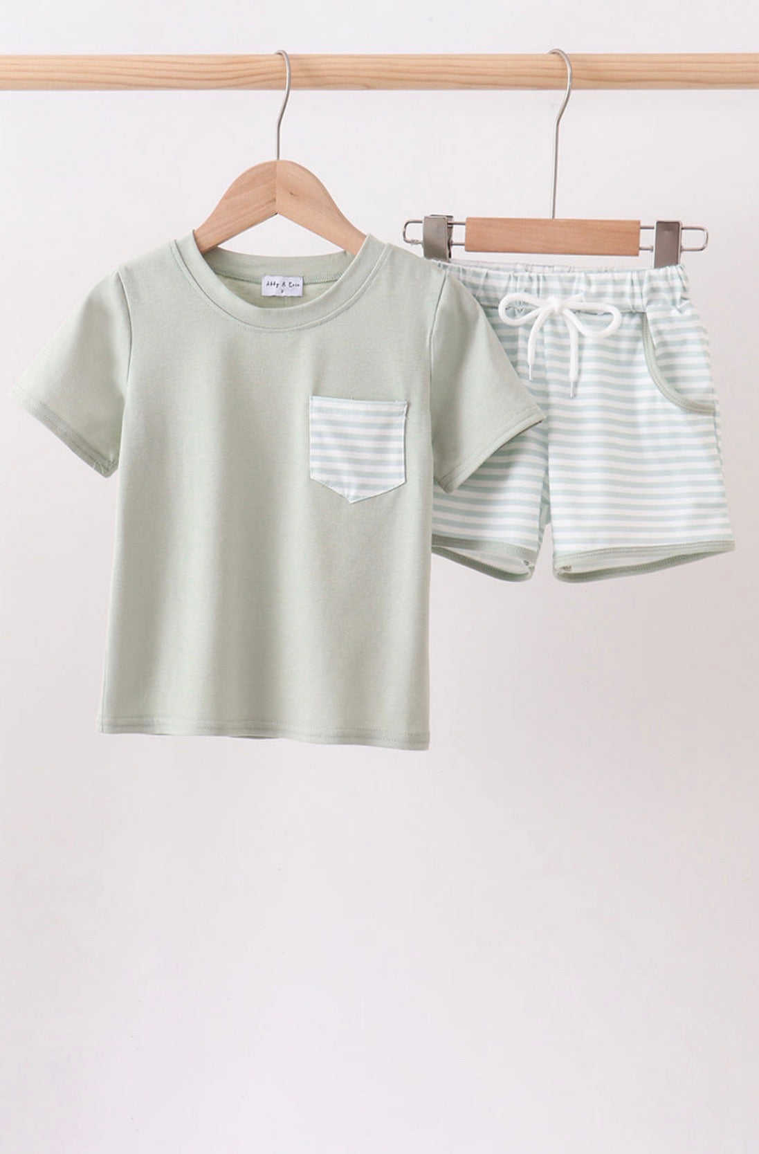 Light Olive Gingham Set