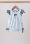 Blue Gingham Bow Bubble