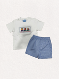 Boys Back School Shorts Set