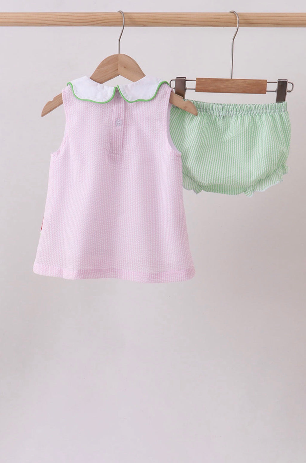 Watermelon Seersucker Bloomer Set