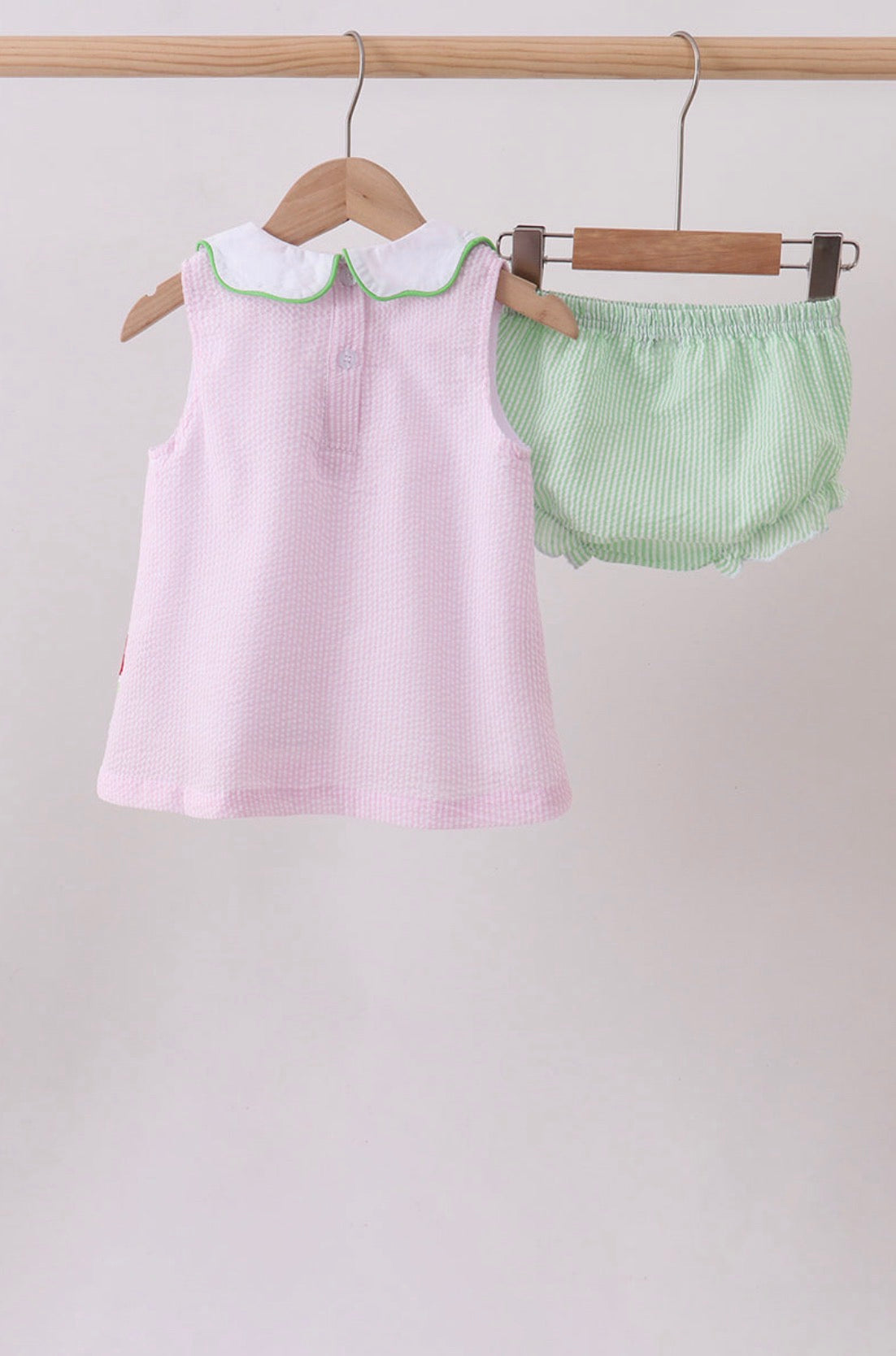 Watermelon Seersucker Bloomer Set