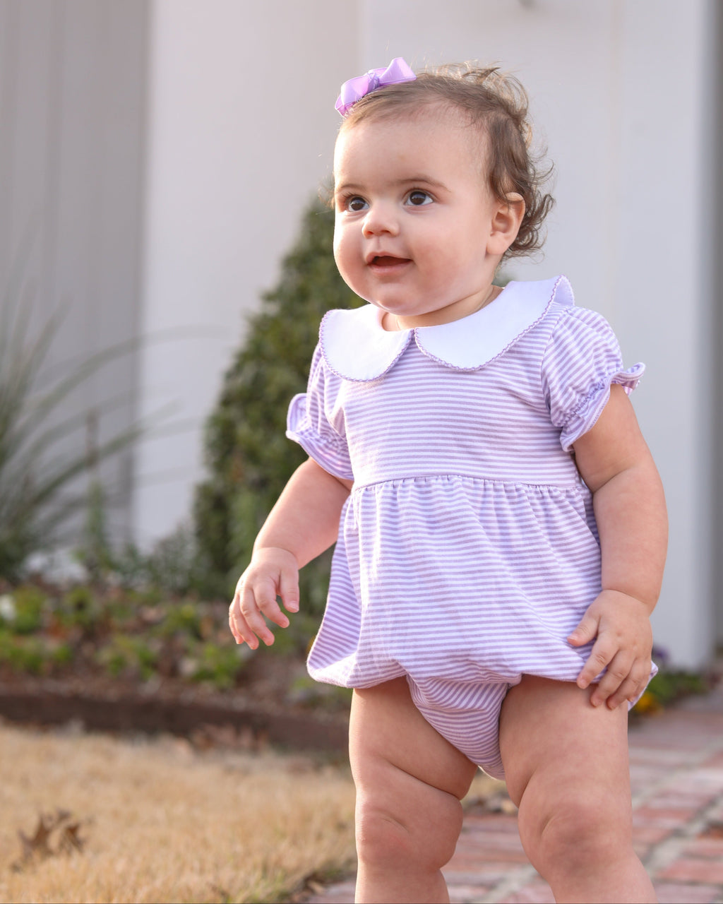 Charlotte Bubble - Lavender Stripe