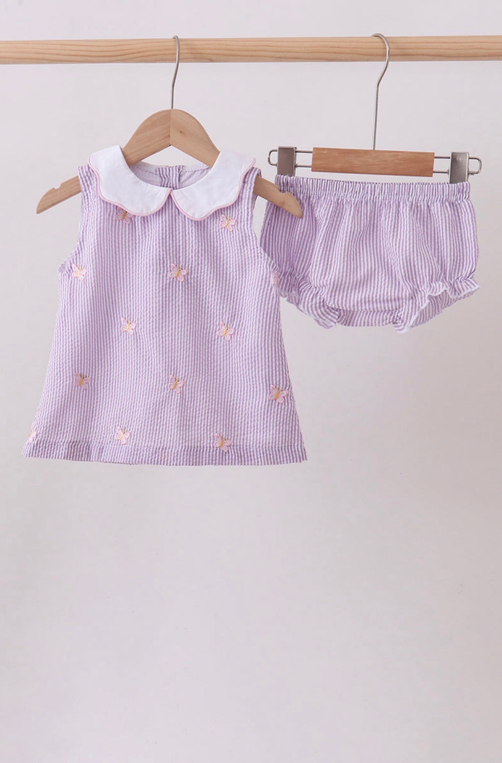 Butterfly Seersucker Bloomer Set