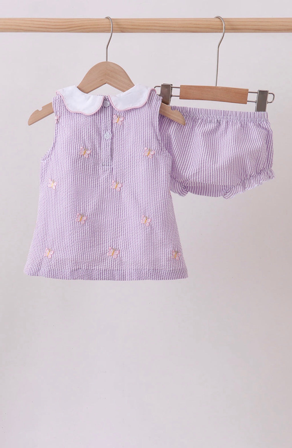 Butterfly Seersucker Bloomer Set