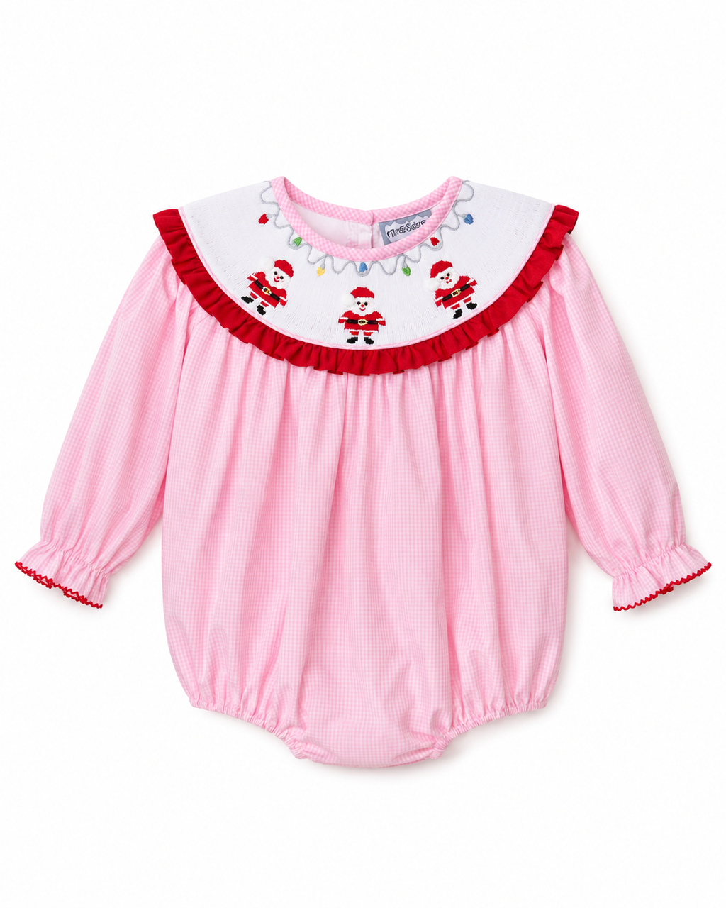 Mary Pink Santa Bubble {Hand Smocked}