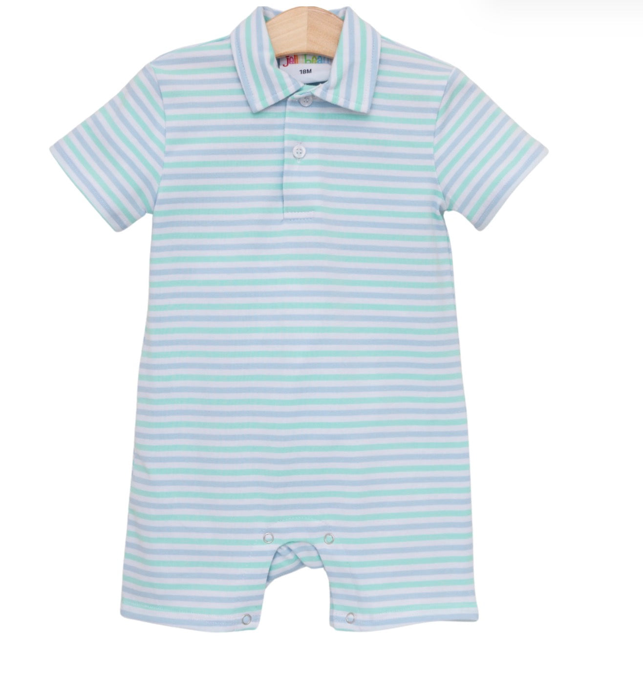 Michael Polo Romper - Seaside Stripe