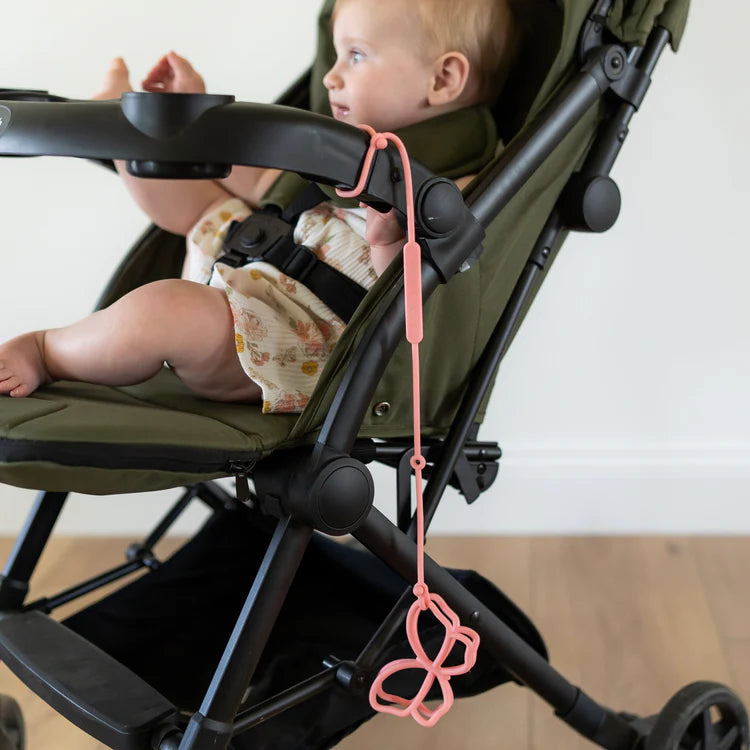 Butterfly Teether Toy + Strap {Multi Color Options}